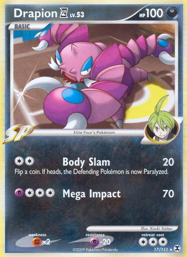 Drapion 4 Rare Pokemon card #17 from Rising Rivals