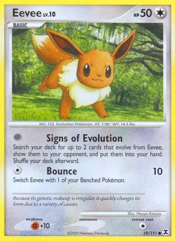 Eevee Common Pokemon card #59 from Rising Rivals