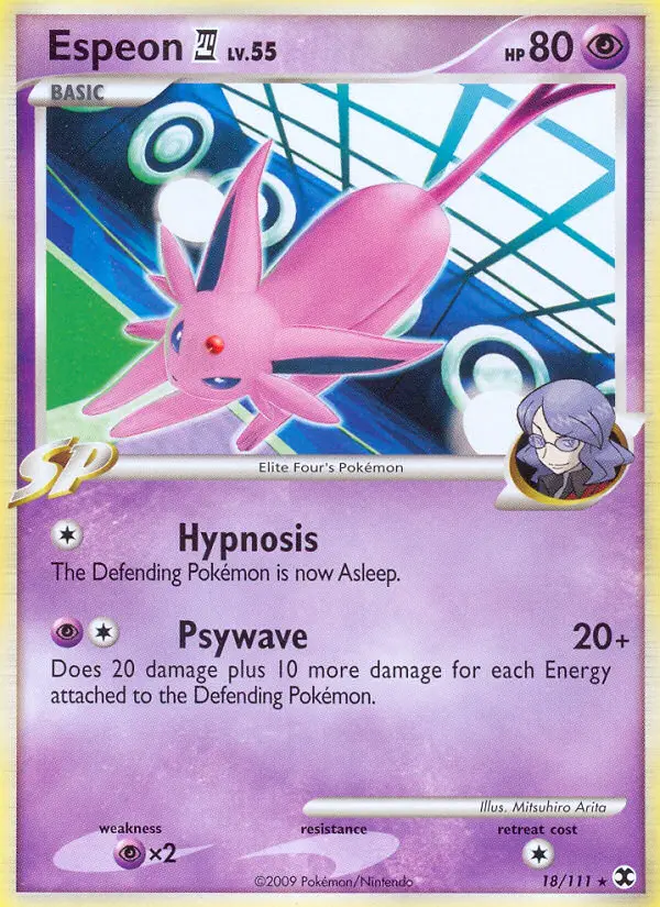 Espeon 4 Rare Pokemon card #18 from Rising Rivals