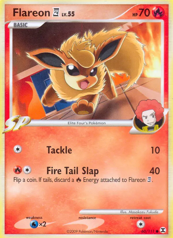 Flareon 4 Common Pokemon card #60 from Rising Rivals