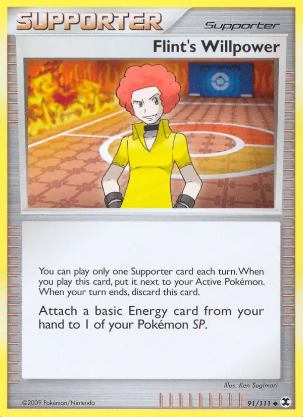 Flint's Willpower Uncommon Pokemon card #91 from Rising Rivals