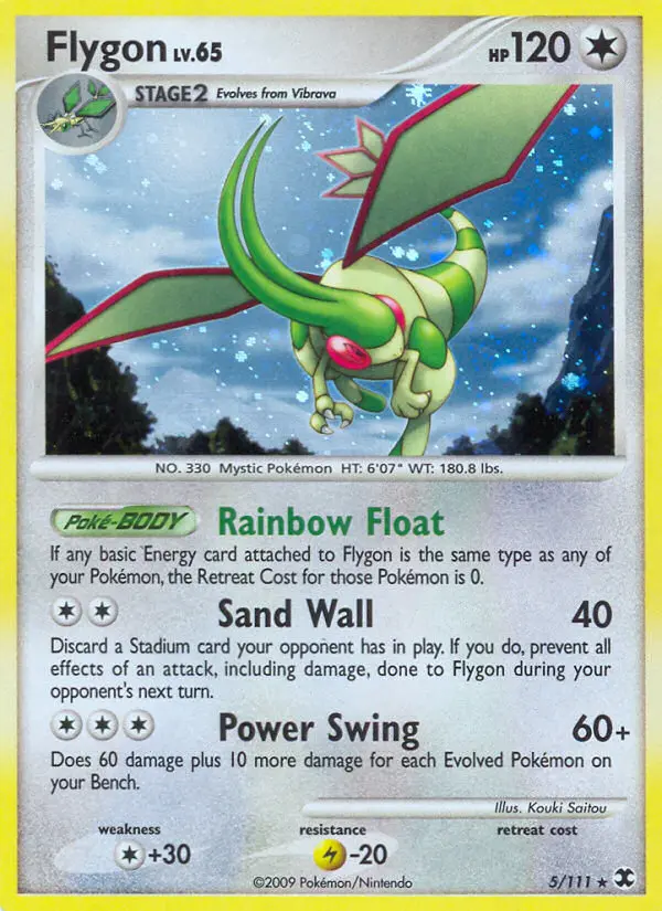 Flygon Rare Holo Pokemon card #5 from Rising Rivals
