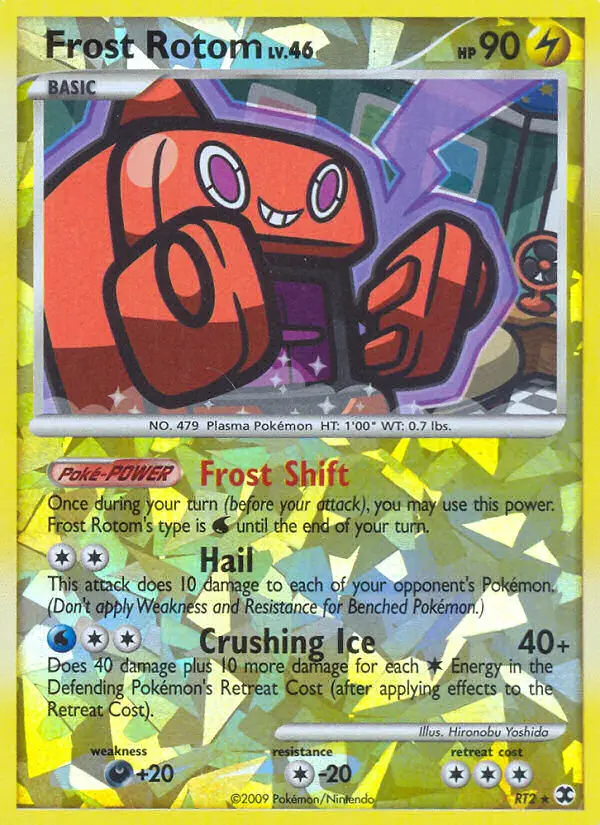 Frost Rotom Rare Pokemon card #RT2 from Rising Rivals