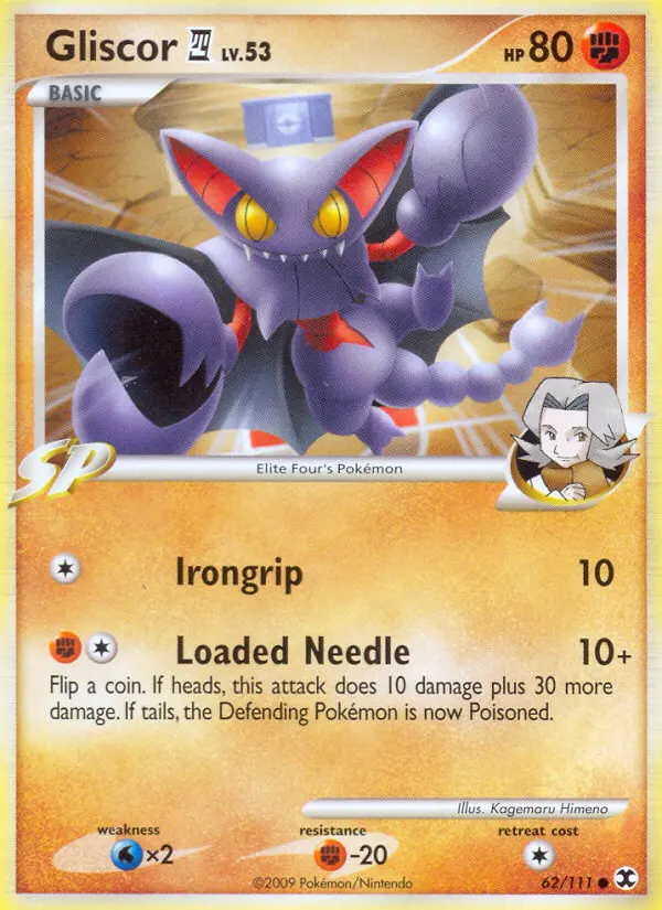 Gliscor 4 Common Pokemon card #62 from Rising Rivals