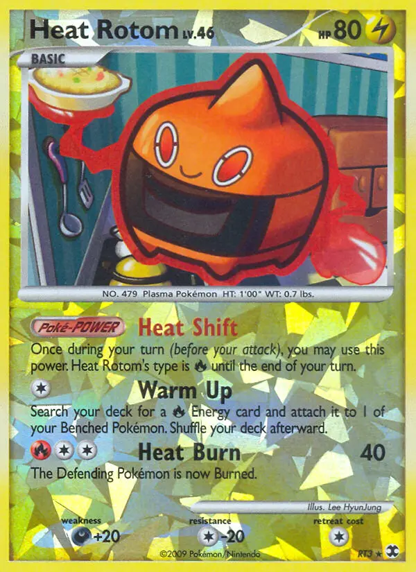 Heat Rotom Rare Pokemon card #RT3 from Rising Rivals