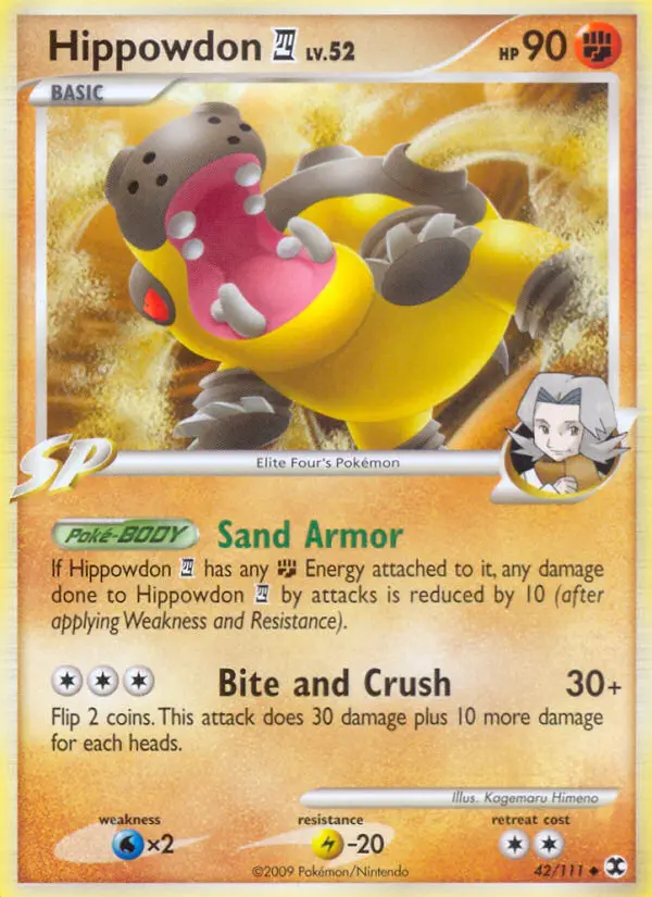 Hippowdon 4 Uncommon Pokemon card #42 from Rising Rivals