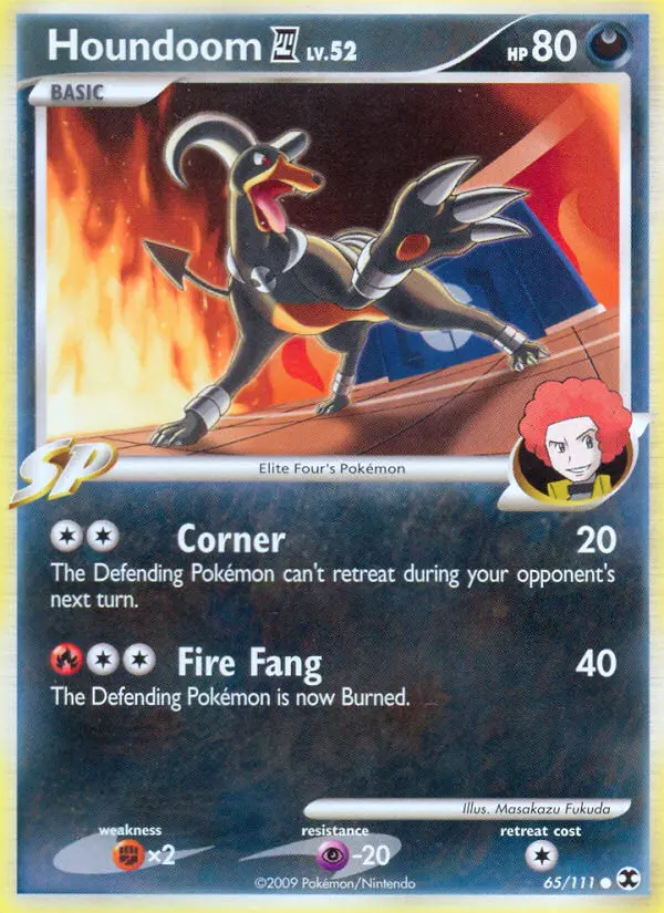 Houndoom 4 Common Pokemon card #65 from Rising Rivals