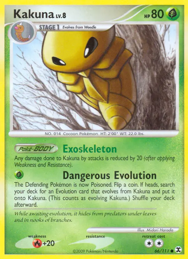 Kakuna Common Pokemon card #66 from Rising Rivals