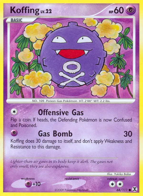 Koffing Common Pokemon card #68 from Rising Rivals