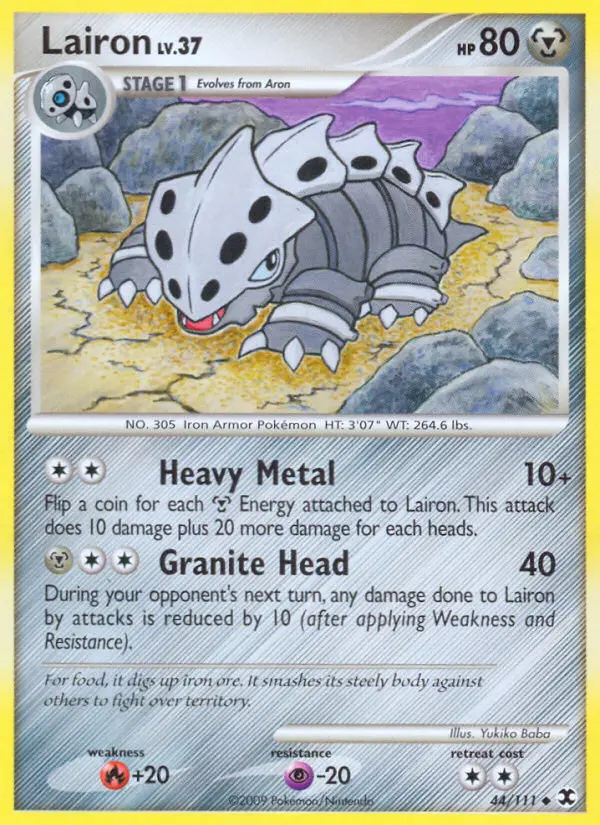 Lairon Uncommon Pokemon card #44 from Rising Rivals