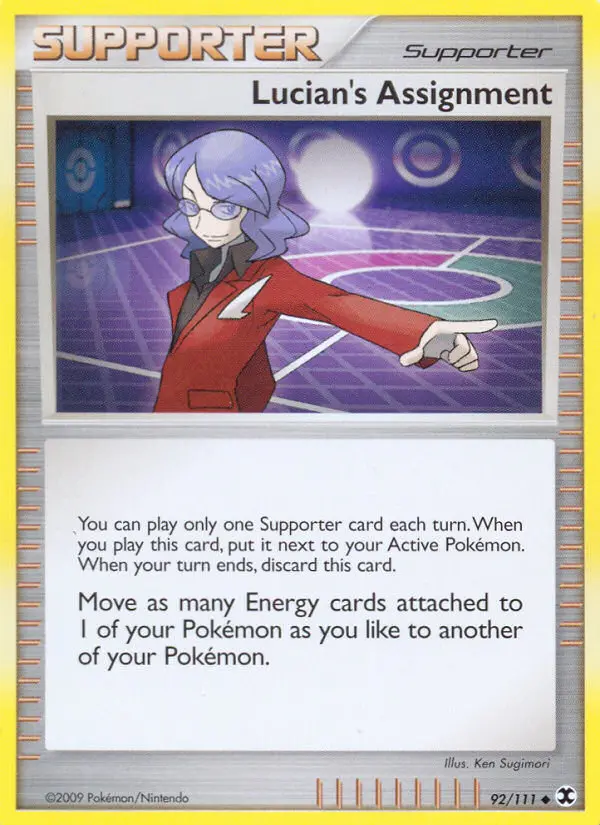 Lucian's Assignment Uncommon Pokemon card #92 from Rising Rivals