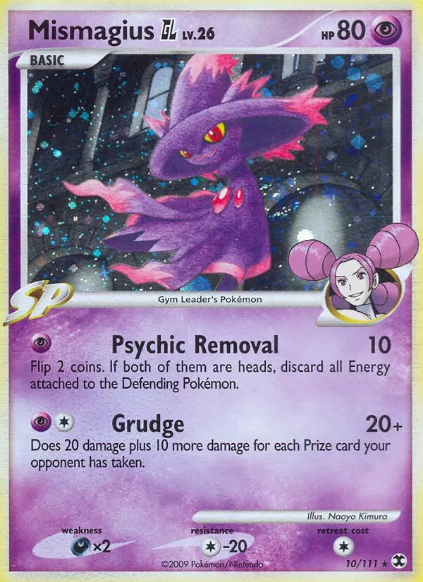 Mismagius GL Rare Holo Pokemon card #10 from Rising Rivals