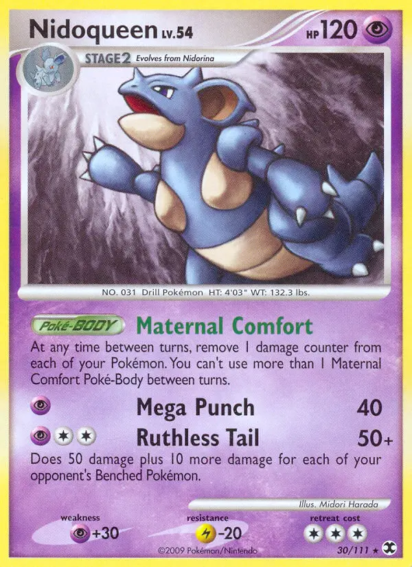 Nidoqueen Rare Pokemon card #30 from Rising Rivals