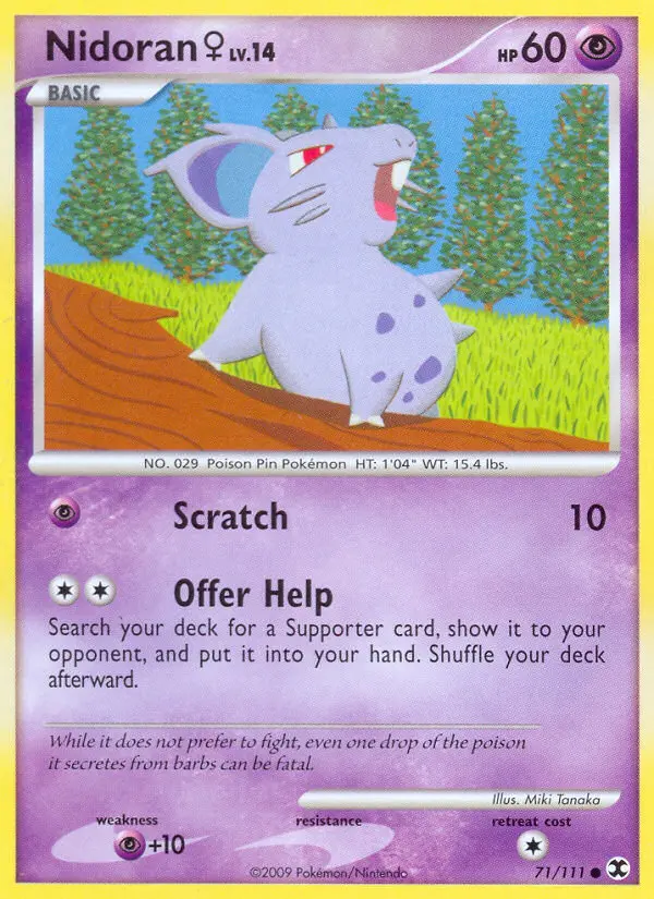 Nidoran♀ Common Pokemon card #71 from Rising Rivals