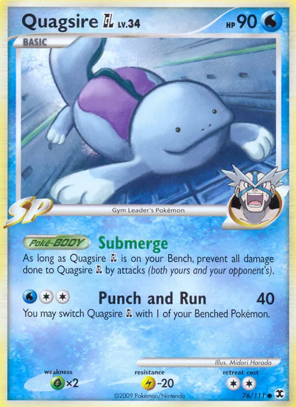 Quagsire GL Common Pokemon card #76 from Rising Rivals