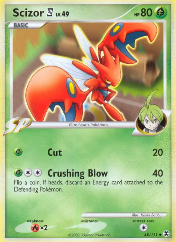 Scizor 4 Uncommon Pokemon card #48 from Rising Rivals