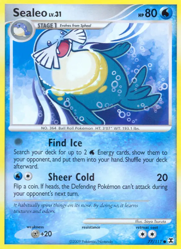 Sealeo Common Pokemon card #77 from Rising Rivals