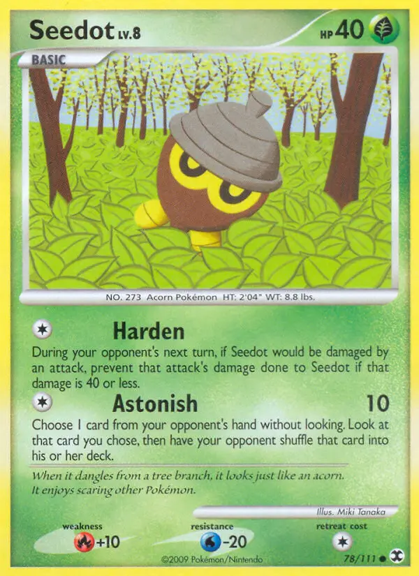 Seedot Common Pokemon card #78 from Rising Rivals
