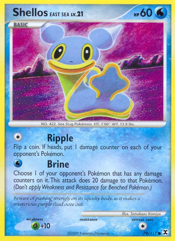 Shellos East Sea Common Pokemon card #79 from Rising Rivals