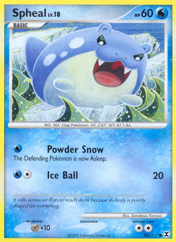 Spheal Common Pokemon card #82 from Rising Rivals