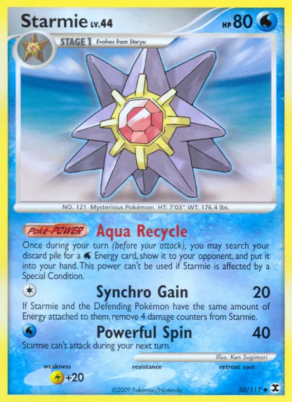 Starmie Uncommon Pokemon card #50 from Rising Rivals