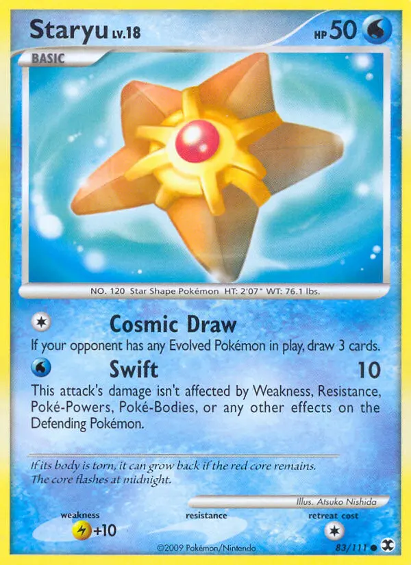 Staryu Common Pokemon card #83 from Rising Rivals