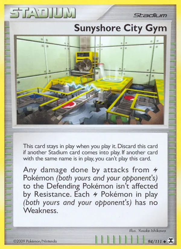 Sunyshore City Gym Uncommon Pokemon card #94 from Rising Rivals
