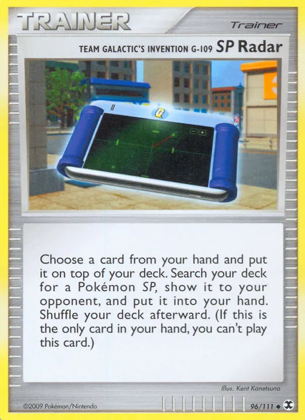 Team Galactic's Invention G-109 SP Radar Uncommon Pokemon card #96 from Rising Rivals