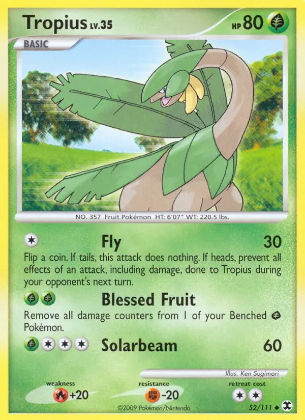 Tropius Uncommon Pokemon card #52 from Rising Rivals