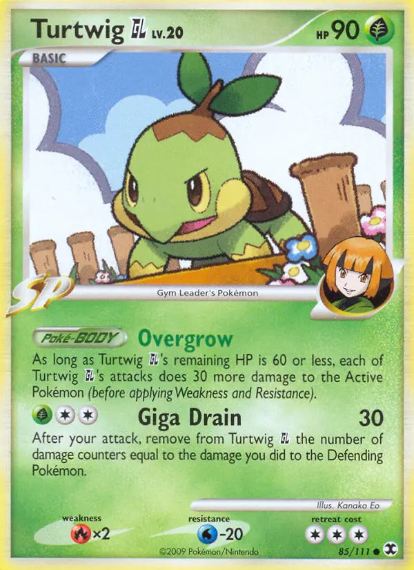 Turtwig GL Common Pokemon card #85 from Rising Rivals