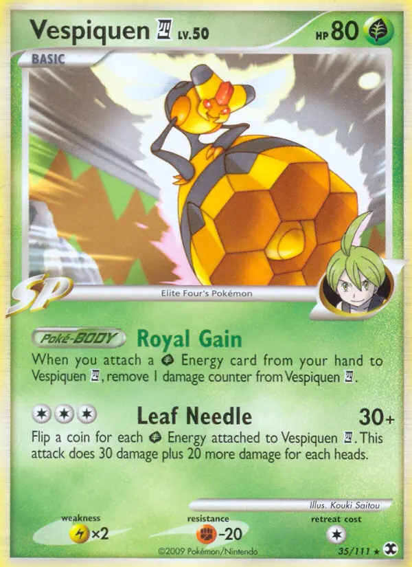 Vespiquen 4 Rare Pokemon card #35 from Rising Rivals