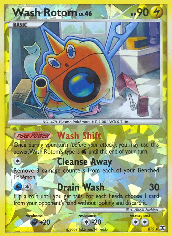 Wash Rotom Rare Pokemon card #RT5 from Rising Rivals