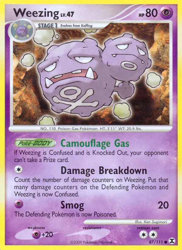 Weezing Common Pokemon card #87 from Rising Rivals