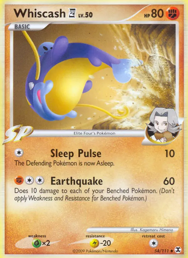 Whiscash 4 Uncommon Pokemon card #54 from Rising Rivals
