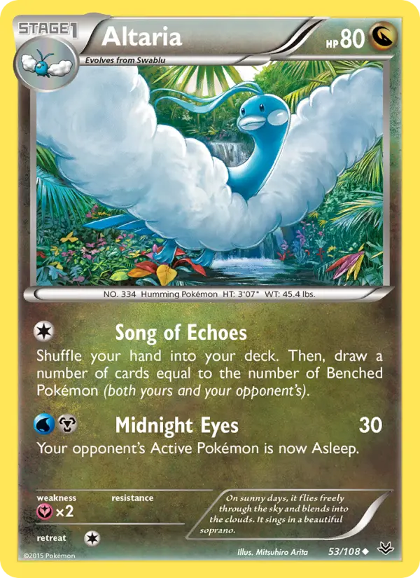 Altaria Uncommon Pokemon card #53 from Roaring Skies