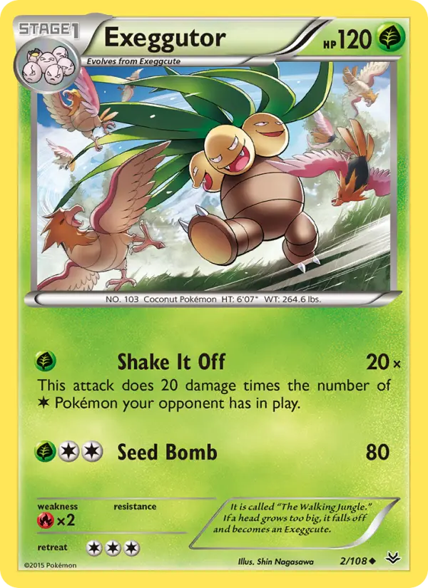 Exeggutor Uncommon Pokemon card #2 from Roaring Skies