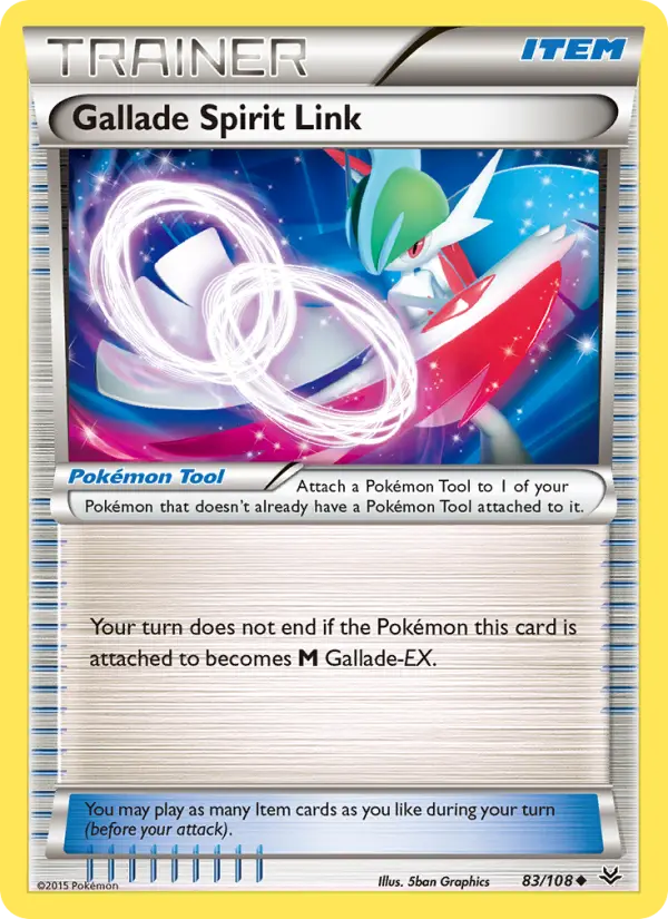Gallade Spirit Link Uncommon Pokemon card #83 from Roaring Skies