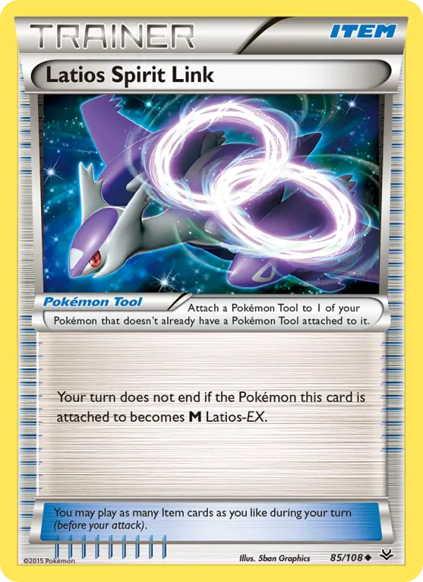 Latios Spirit Link Uncommon Pokemon card #85 from Roaring Skies