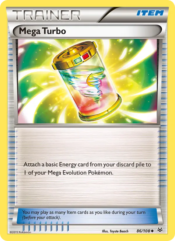 Mega Turbo Uncommon Pokemon card #86 from Roaring Skies