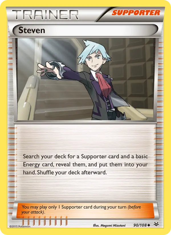 Steven Uncommon Pokemon card #90 from Roaring Skies