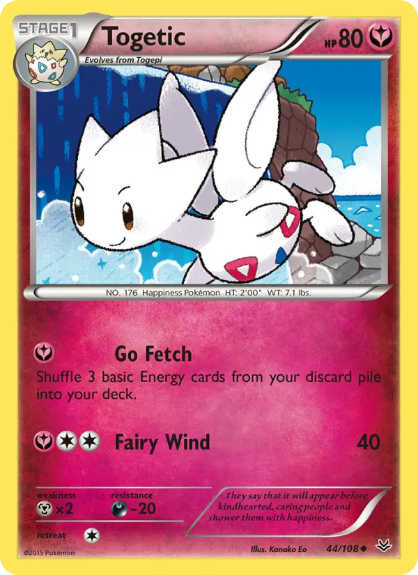 Togetic Uncommon Pokemon card #44 from Roaring Skies