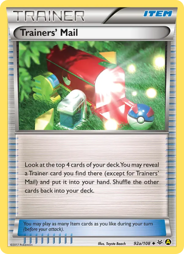 Trainers' Mail Uncommon Pokemon card #92 from Roaring Skies