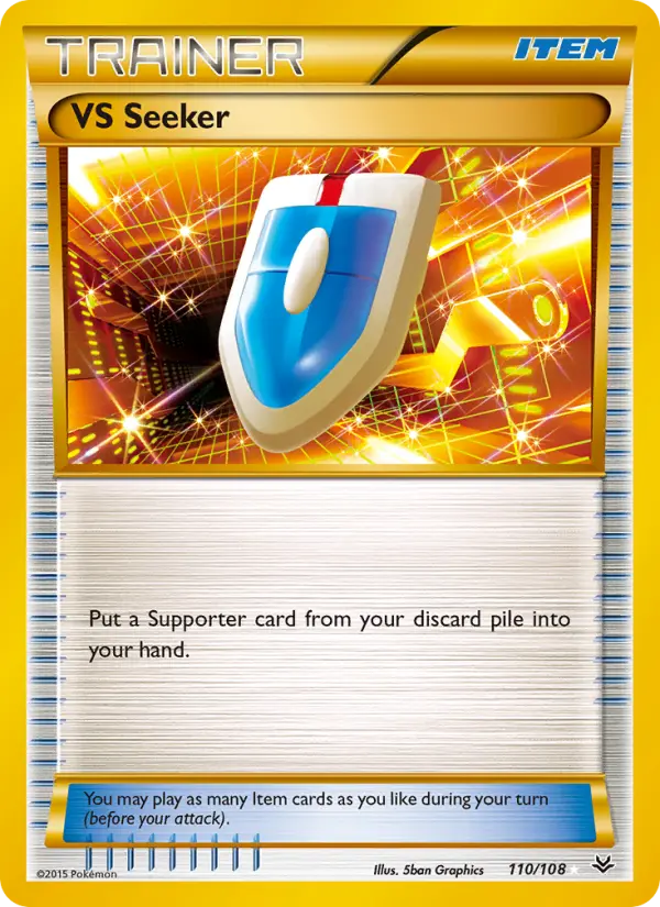 VS Seeker Secret Rare Pokemon card #110 from Roaring Skies