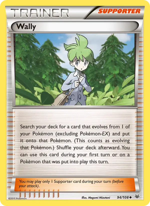Wally Uncommon Pokemon card #94 from Roaring Skies