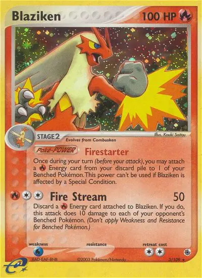 Blaziken Rare Pokemon card #3 from Ruby & Sapphire