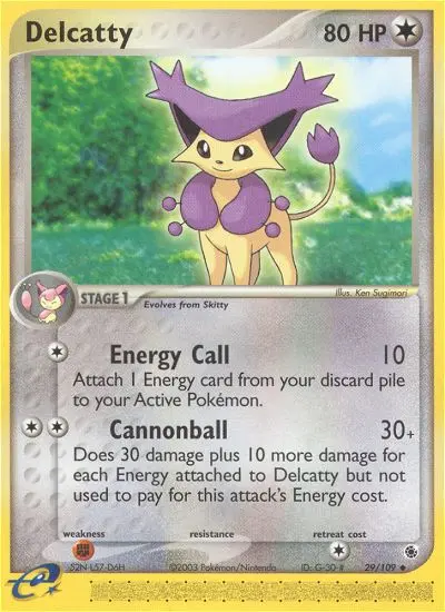 Delcatty Uncommon Pokemon card #29 from Ruby & Sapphire