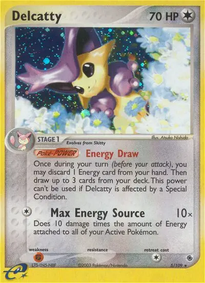 Delcatty Rare Pokemon card #5 from Ruby & Sapphire