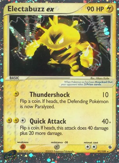 Electabuzz ex Rare Pokemon card #97 from Ruby & Sapphire