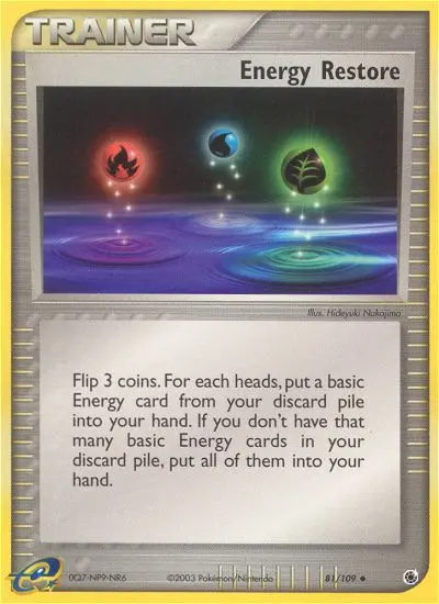 Energy Restore Uncommon Pokemon card #81 from Ruby & Sapphire