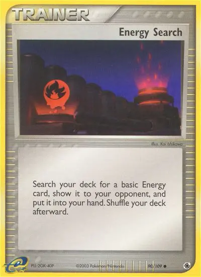 Energy Search Common Pokemon card #90 from Ruby & Sapphire